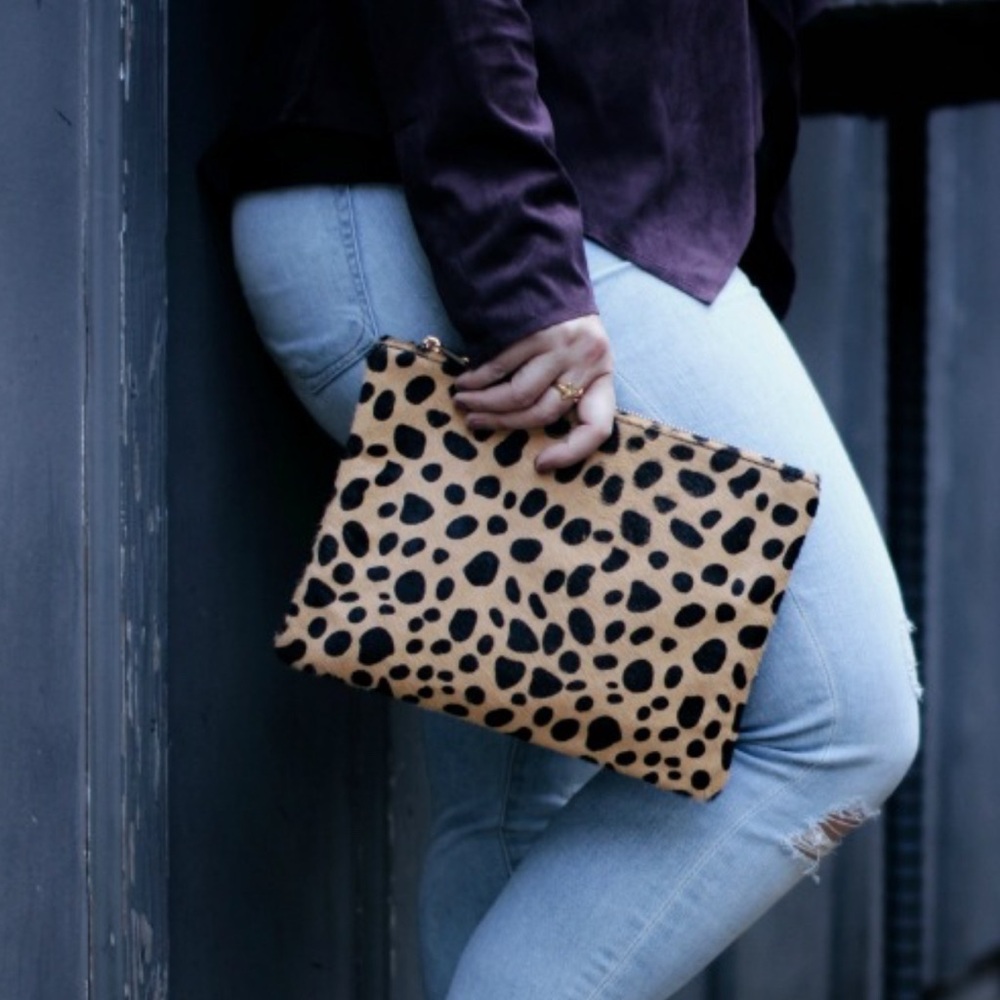 Topshop Leopard Print Clutch